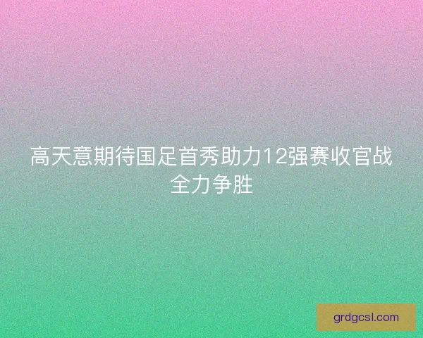 高天意期待国足首秀助力12强赛收官战全力争胜